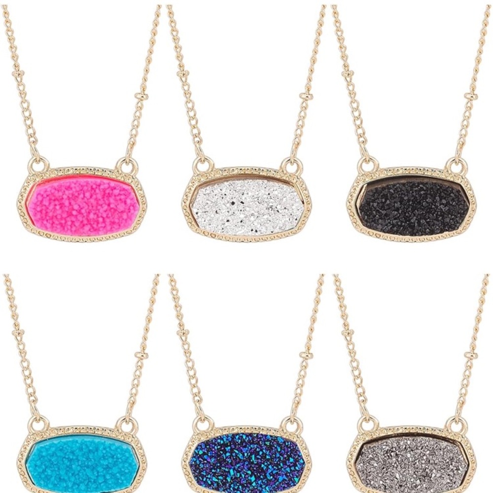 6 pack druzy necklaces